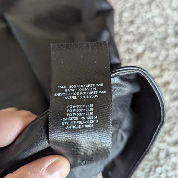 Babaton Vegan Leather Jorts - Picture 7 of 8